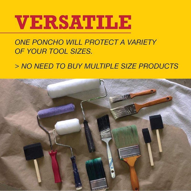 Allway Paint Poncho pon-br Paint Poncho, Clear, 5 Pack - Image 3